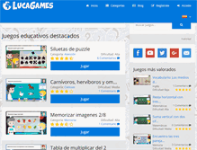 Tablet Screenshot of lucagames.com